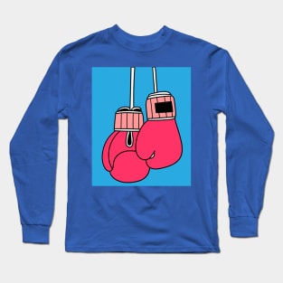 Boxing Female Boxer Retro Boxing Gloves Long Sleeve T-Shirt